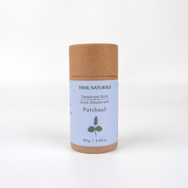 Small batch, all natural Patchouli Deodorant Stick handmade in Windsor Ontario - Tiwil Naturals